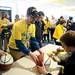 Michigan fan and Ann Arbor resident Rob Beauchamp gets and autograph before the basketball banquet on Tuesday, April 16. AnnArbor.com I Daniel Brenner